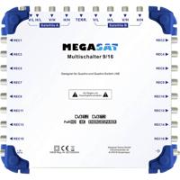 MegaSat 0600153 Satelliet multiswitch Ingangen (satelliet): 9 (8 satelliet / 1 terrestrisch) Aantal gebruikers: 16