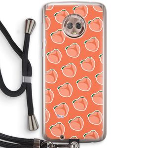Just peachy: Motorola Moto G6 Transparant Hoesje met koord