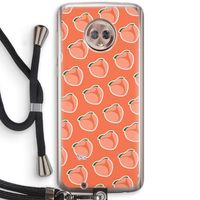 Just peachy: Motorola Moto G6 Transparant Hoesje met koord