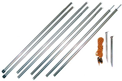 Eurotrail luifelstokken 20 mm 150 cm aluminium grijs 4-delig Eurotrail luifelstokken 20 mm 150 cm aluminium grijs 4-delig