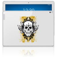 Tablet BackCover Lenovo Tab P10 Skull Goud - thumbnail