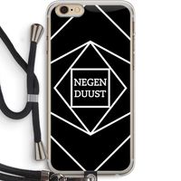 Negenduust geometrisch: iPhone 6 PLUS / 6S PLUS Transparant Hoesje met koord