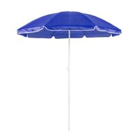 Blauwe strand parasol van nylon 150 cm - thumbnail