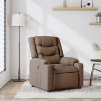 Fauteuil verstelbaar stof bruin