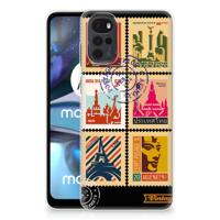 Motorola Moto G22 | Silliconen Back Cover | Postzegels