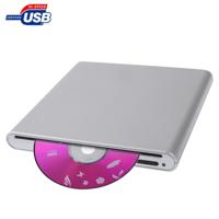 Compacte Externe draagbare Aluminium USB 2.0 DVD-RW Drive, Plug en Play