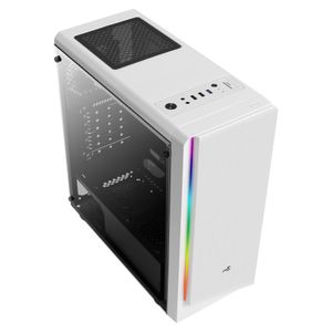 Aerocool Rift White tower behuizing 2x USB-A 2.0, USB-A 3.2 (5 Gbit/s), 2x Audio, Window-kit