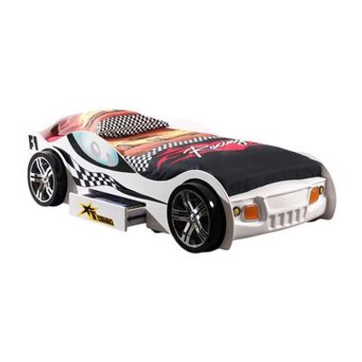 Vipack autobed Turbo Racing - wit - 63x111x225 cm