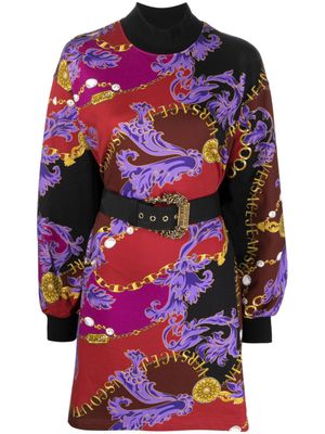 Versace Jeans Couture robe courte à imprimé Chain Couture - Noir