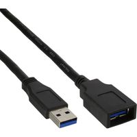 InLine 35610 USB-kabel 1 m USB 3.2 Gen 1 (3.1 Gen 1) USB A Zwart - thumbnail