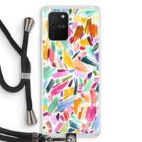 Watercolor Brushstrokes: Samsung Galaxy S10 Lite Transparant Hoesje met koord