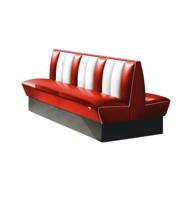 Classic Retro Diner Bank Bel Air HW180 DB Rood