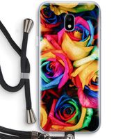 Neon bloemen: Samsung Galaxy J3 (2017) Transparant Hoesje met koord