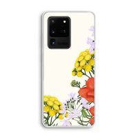 Wilde bloemen: Samsung Galaxy S20 Ultra Transparant Hoesje