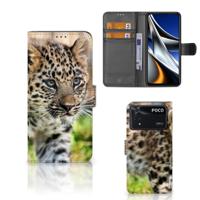 Xiaomi Poco X4 Pro 5G | Telefoonhoesje | Met pasjeshouder | Baby Luipaard