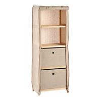 Planken Kipit Bruin Beige Hout Stof 28 x 113 x 42 cm