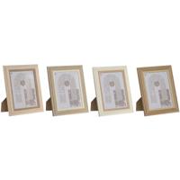 Fotolijsten Home ESPRIT Kristal Hout MDF 18 x 2,8 x 23 cm (4 Stuks)