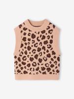 Meisjes trui zonder mouwen kameel