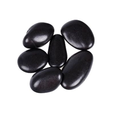 Decoratie/hobby stenen/kiezelstenen zwart 1750 gram