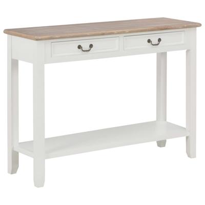 Wandtafel 110x35x80 cm hout wit