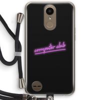 Vice Black: LG K10 (2017) Transparant Hoesje met koord