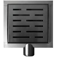 Wiesbaden RVS Doucheput 15x15 cm met Flens en Zijuitlaat