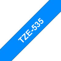 Brother TZe-535 Labeltape Kunststof Tapekleur: Blauw Tekstkleur: Wit 12 mm 8 m