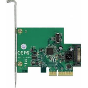 Delock 89029 PCI Express x4-kaart naar 1 x interne USB 10 Gbps Type-E sleutel A 20-pins female