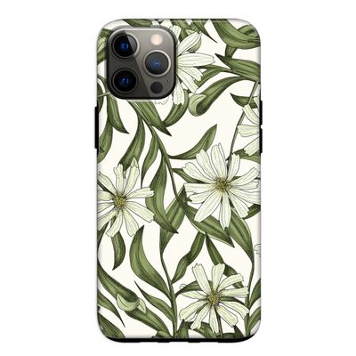 Wit bloemenpatroon: iPhone 12 Tough Case
