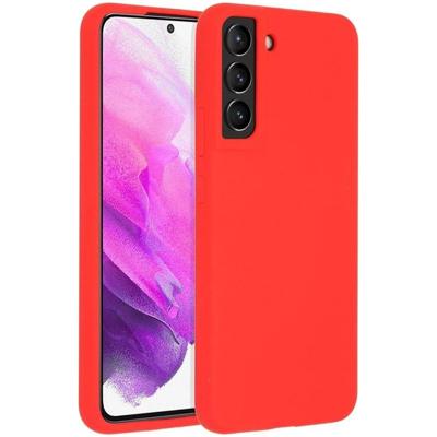 Accezz Liquid Silicone Backcover Samsung Galaxy S22 Plus Telefoonhoesje Rood