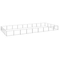 Hondenkennel 36 m² staal zilverkleurig
