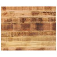 Tafelblad rechthoekig 90x80x2,5 cm massief ruw mangohout