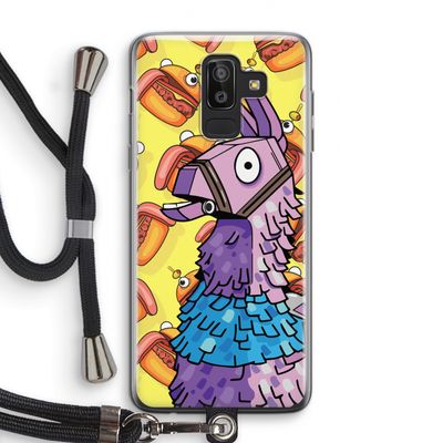 Loot Burger: Samsung Galaxy J8 (2018) Transparant Hoesje met koord