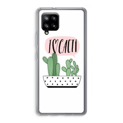 I love cacti: Samsung Galaxy A42 5G Transparant Hoesje