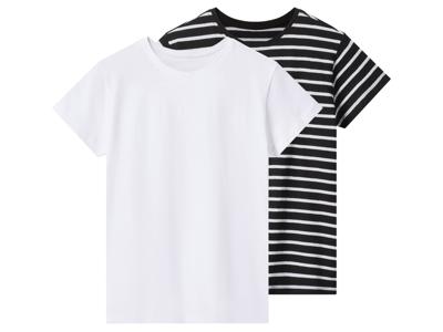 Esmara Kids Set van 2 kinder T-shirts (Zwart/wit, 146/152)