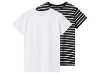 Esmara Kids Set van 2 kinder T-shirts (Zwart/wit, 146/152)