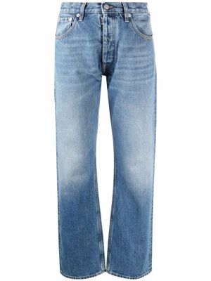 Maison Margiela jean droit à taille mi-haute - Bleu