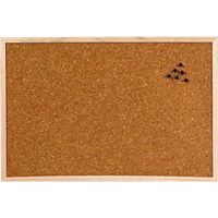 Rayher hobby materialen prikbord met houten lijst van kurk 60 x 45 cm - thumbnail