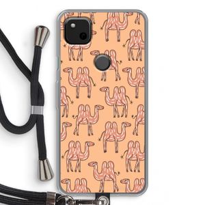 Kameel: Pixel 4a Transparant Hoesje met koord