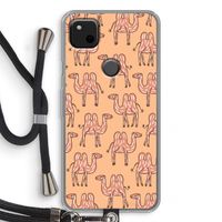 Kameel: Pixel 4a Transparant Hoesje met koord Kameel: Pixel 4a Transparant Hoesje met koord