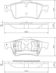 Remblokkenset, schijfrem A.B.S., u.a. fÃ¼r Jaguar, Volvo, Mazda, Saab, Renault, Ford, Nissan, Opel, Vauxhall, Daimler