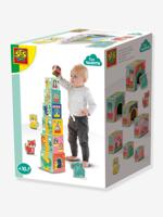 Stapelblokken met SES Creative dierfiguren meerkleurig