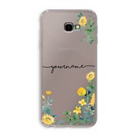 Gele bloemen: Samsung Galaxy J4 Plus Transparant Hoesje