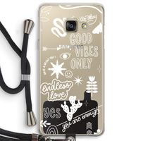 Good vibes: Samsung Galaxy A3 (2016) Transparant Hoesje met koord