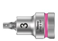 Wera 8740 B HF Binnenzeskant Zyklop Bitdop met 3/8"-aandrijving met vasthoudfunctie, 3,0 x 35 mm - 1 stuk(s) - 05003030001