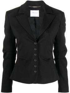 Blumarine blazer drapé à simple boutonnage - Noir