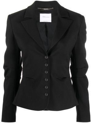 Blumarine blazer drapé à simple boutonnage - Noir