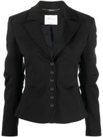 Blumarine blazer drapé à simple boutonnage - Noir