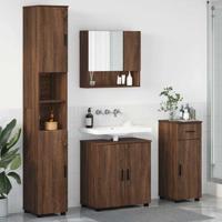 Badkamermeubelset 4 pcs bruin eikenkleur 61 x 35 x 64 cm