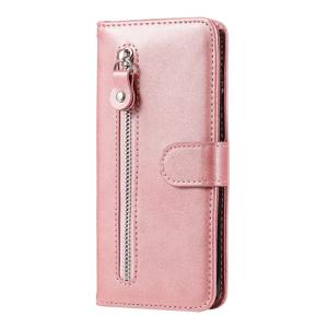 Samsung Galaxy A55 hoesje - Bookcase - Pasjeshouder - Portemonnee - Rits - Kunstleer - Rose Goud